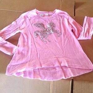 Gap Kids light top Size S sequins unicorn